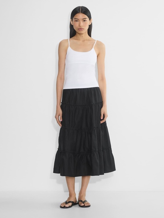 Aritzia Dresses & Skirts - Aritzia Sunday Best Mars Skirt Size Small Black Tiered Maxi Cotton High Rise